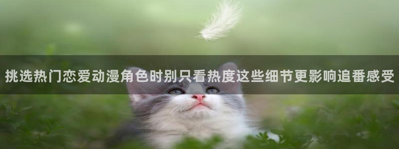 omofun国漫大全：挑选热门恋爱动漫角色时别只看热度这些细节更影响追番感受